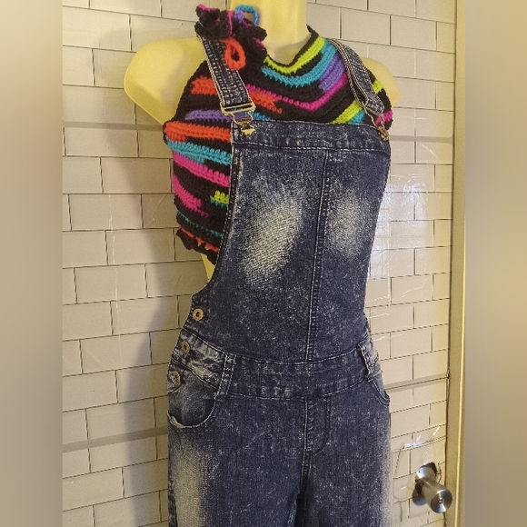 Denim overalls bibbed size large - Picture 7 of 11